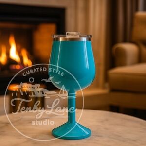 ORCA Vino Light Blue 15oz Insulated Stainless Steel Wine Cup w/ Lid